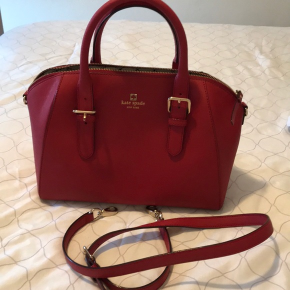 Red Kate Spade tote - Picture 5 of 7